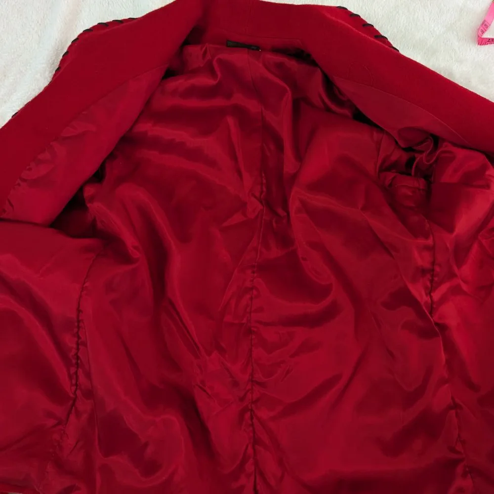 Lawrence Coates Renaissance Vintage Red Wool Blend Blazer Size S